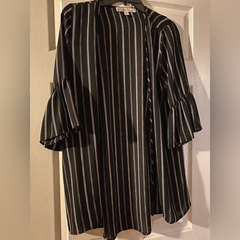 3 quarter length sleeve chiffon jacket